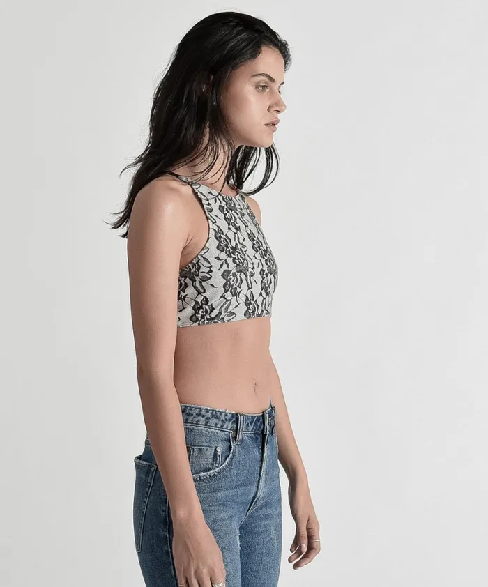 One Teaspoon Tops IVORY LOVER BOBBY CROP 8211 Women One Teaspoon Tops IVORY LOVER BOBBY CROP 8211 Women