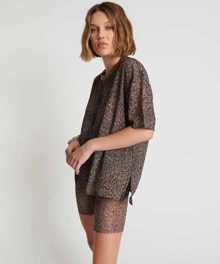 One Teaspoon Tops SAFARI CAMO CHIFFON TEE 8211 Women One Teaspoon Tops SAFARI CAMO CHIFFON TEE 8211 Women