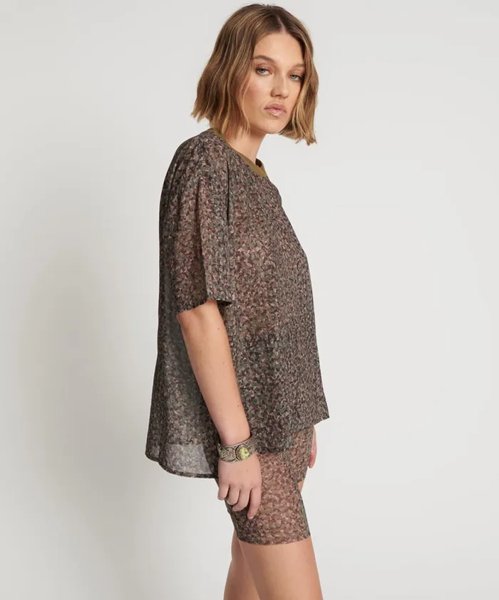 One Teaspoon Tops SAFARI CAMO CHIFFON TEE 8211 Women One Teaspoon Tops SAFARI CAMO CHIFFON TEE 8211 Women