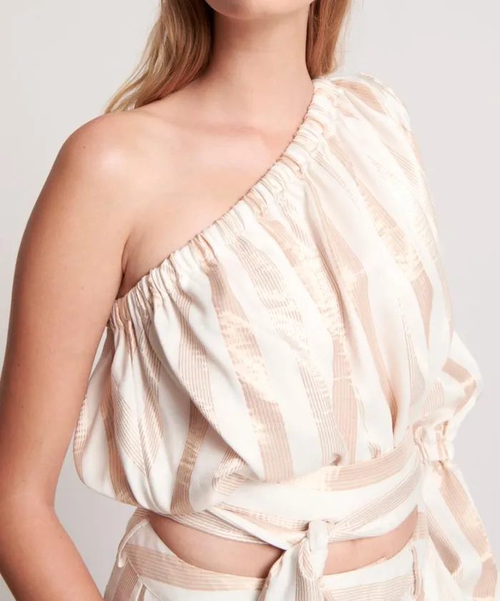 One Teaspoon Tops SANTA FE STRIPE ONE SHOULDER TOP 8211 Women