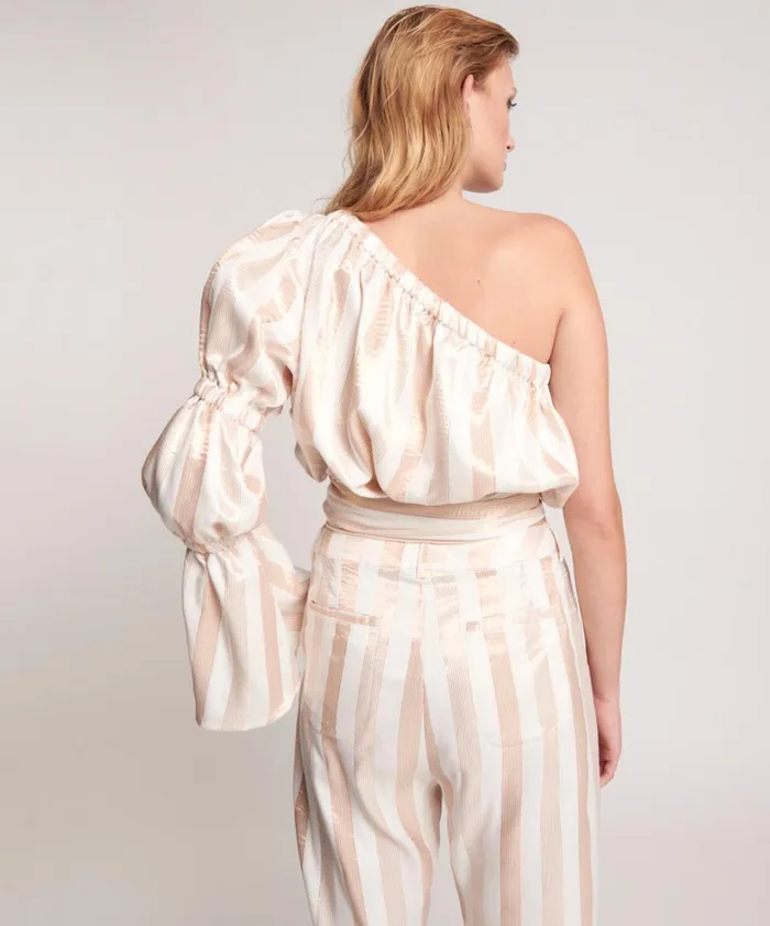 One Teaspoon Tops SANTA FE STRIPE ONE SHOULDER TOP 8211 Women
