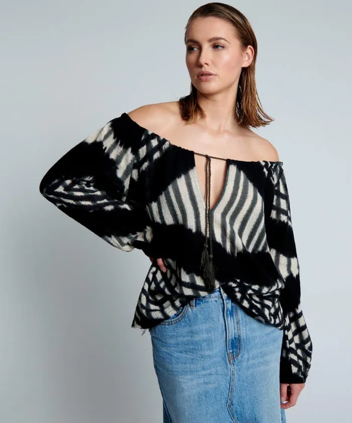 One Teaspoon Tops SANTORINI HAND PRINTED MINOAN TOP 8211 Women
