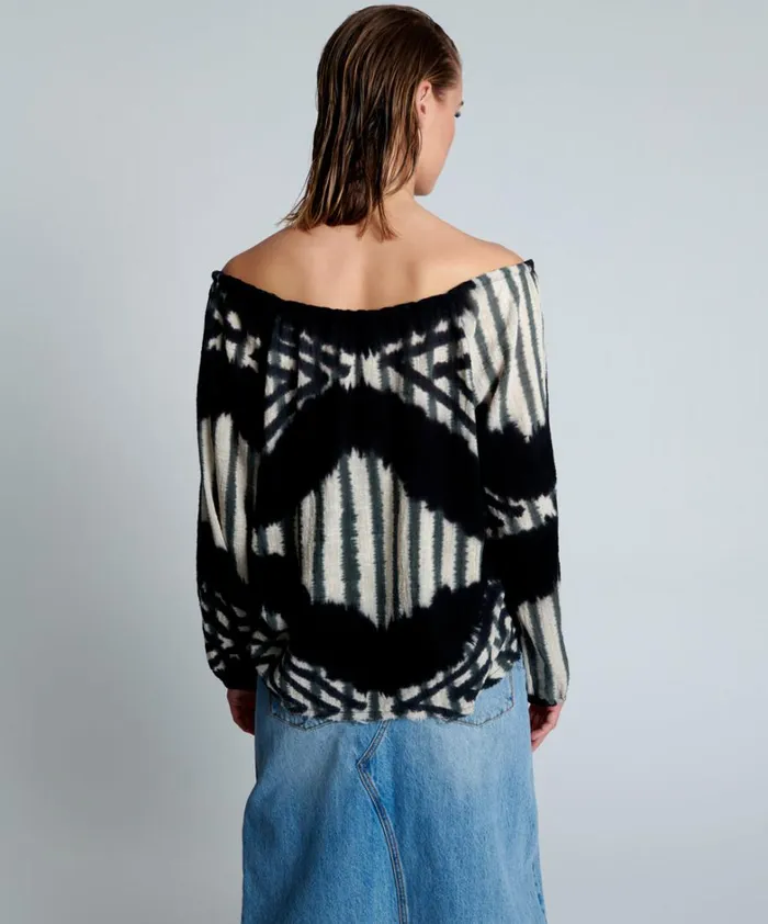 One Teaspoon Tops SANTORINI HAND PRINTED MINOAN TOP 8211 Women One Teaspoon Tops SANTORINI HAND PRINTED MINOAN TOP 8211 Women