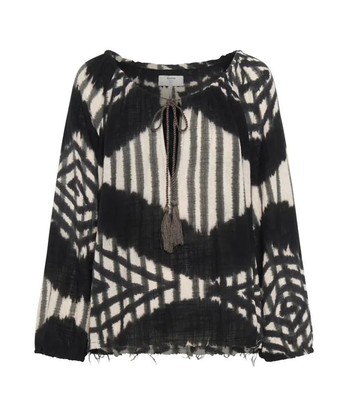 One Teaspoon Tops SANTORINI HAND PRINTED MINOAN TOP 8211 Women One Teaspoon Tops SANTORINI HAND PRINTED MINOAN TOP 8211 Women