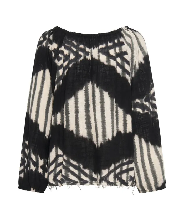 One Teaspoon Tops SANTORINI HAND PRINTED MINOAN TOP 8211 Women One Teaspoon Tops SANTORINI HAND PRINTED MINOAN TOP 8211 Women