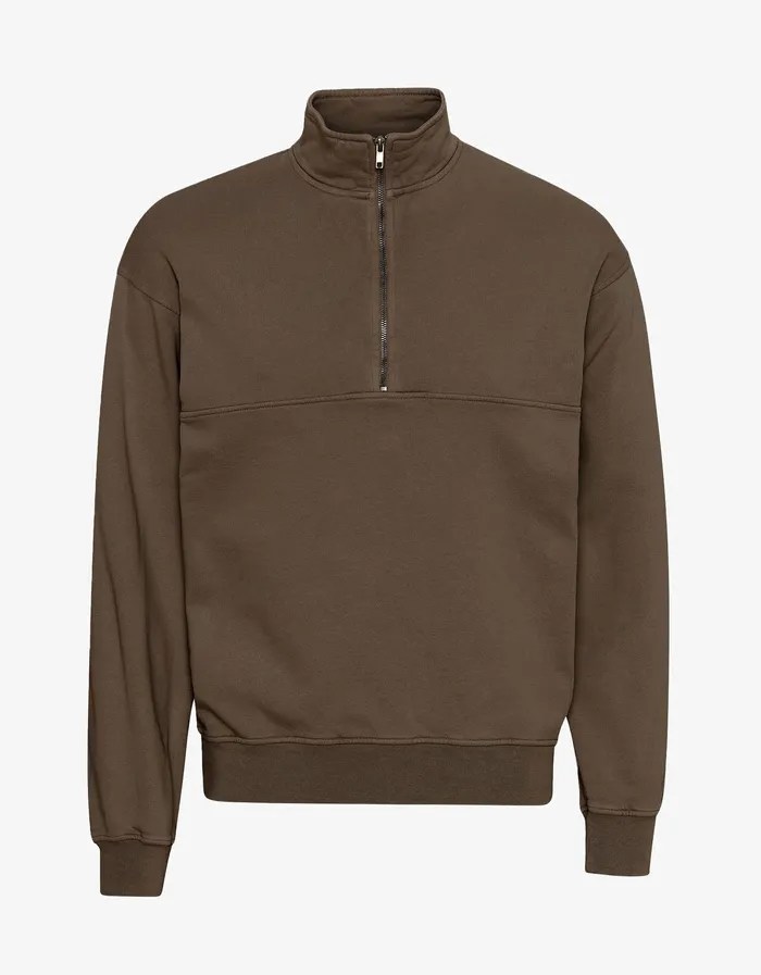 Organic Quarter Zip 8211 Cedar Brown Quarter Zips Colorfulstandard Men