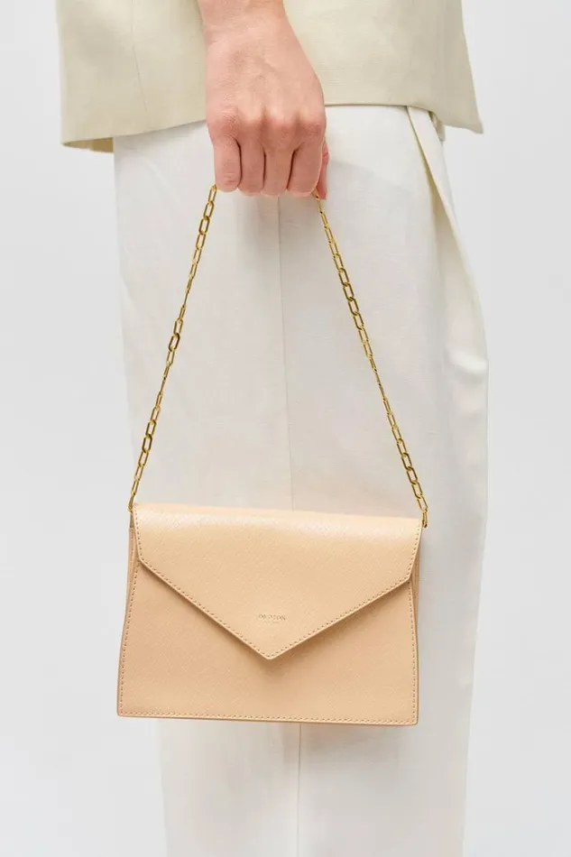 Oroton Clutches Women Mia Texture Clutch Honey Nougat