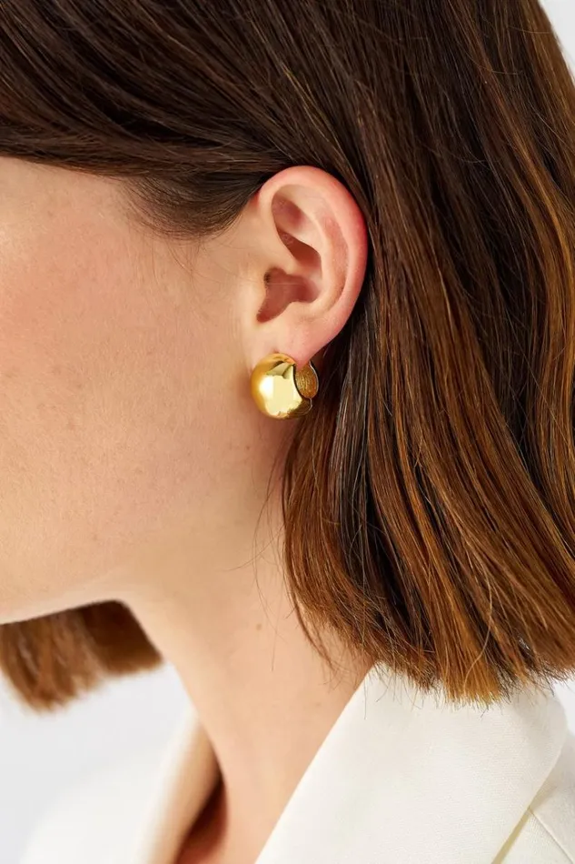 Oroton Earrings Jewellery Josie Huggies 18k Gold