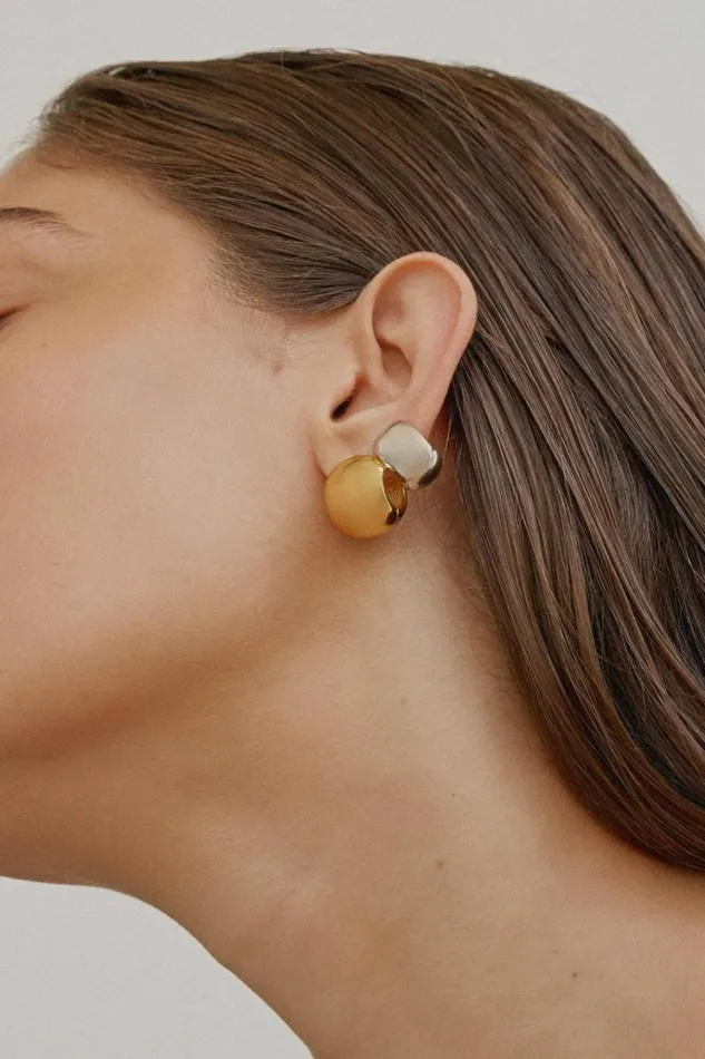 Oroton Earrings Jewellery Josie Huggies 18k Gold