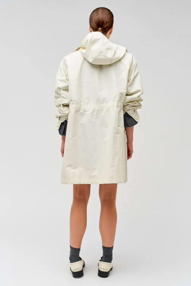 Oroton Jackets and Outerwear Women Longline Parka Limestone