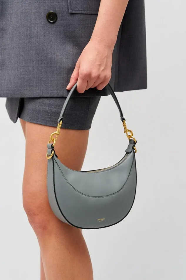 Oroton Sets Women Florence Small Shoulder Bag Grey Flannel