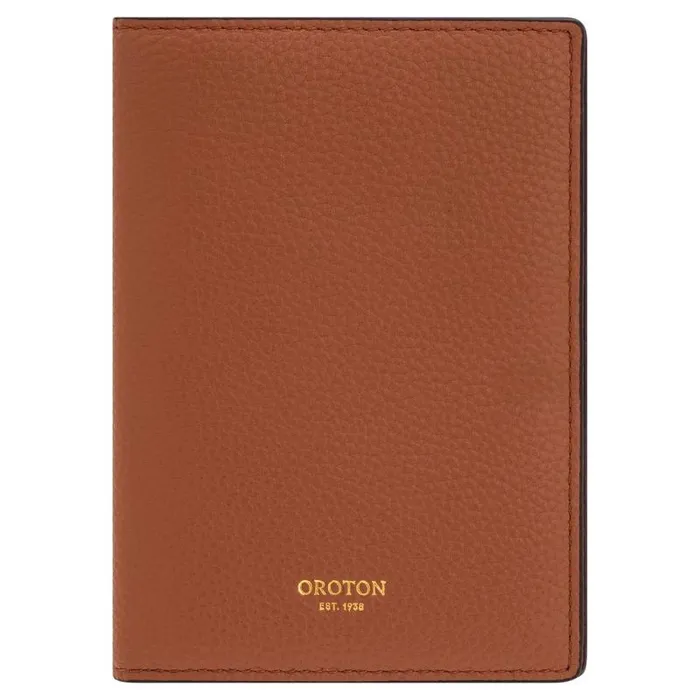 Oroton Travel Men Jemima Passport Sleeve Brandy
