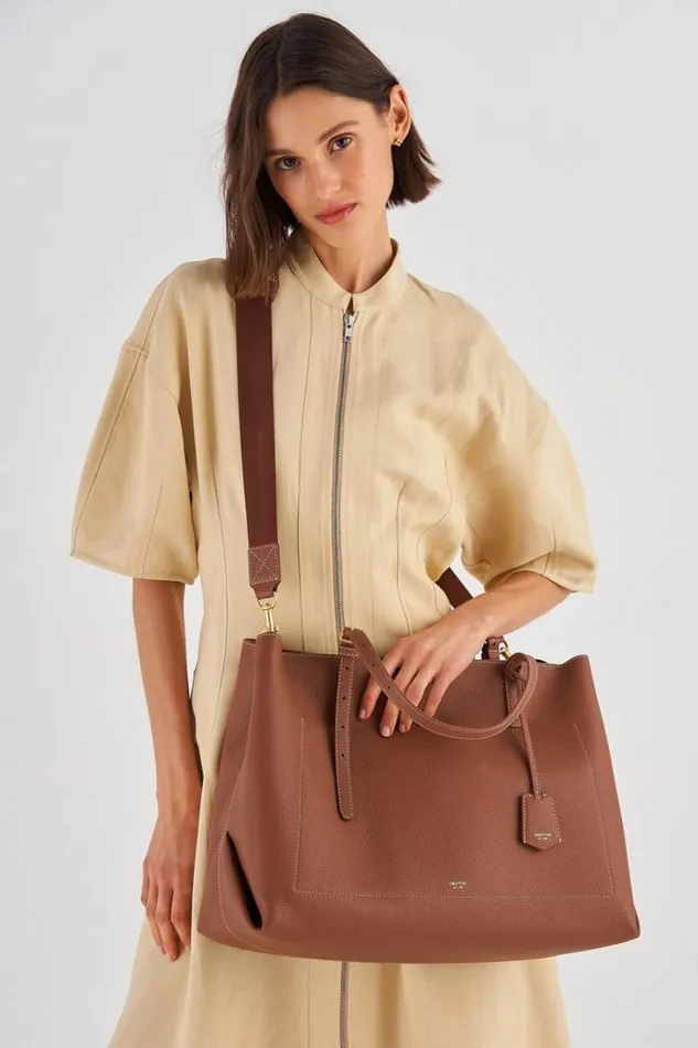 Oroton Work Women Margot Baby Bag and Mat Whiskey