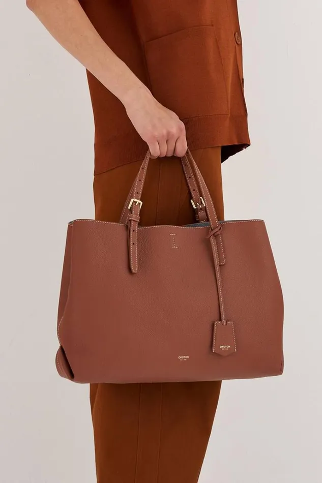 Oroton Work Women Margot Large Day Bag Whiskey