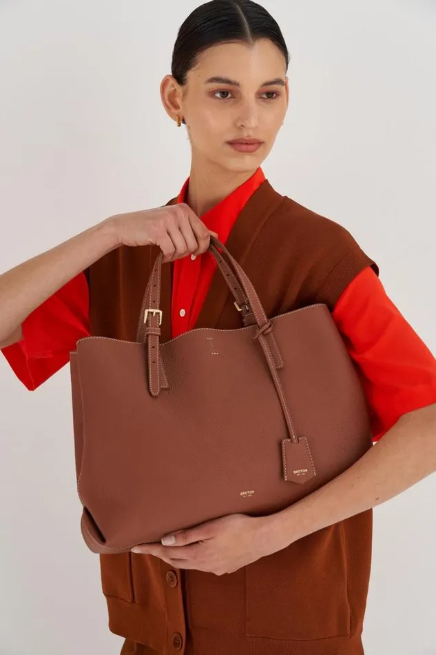 Oroton Work Women Margot Large Day Bag Whiskey