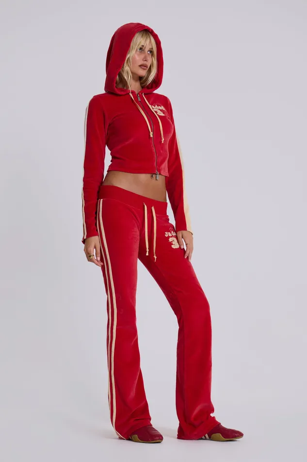 Outerwear Women Shop Three Velour Fitted Hoodie Jaded London