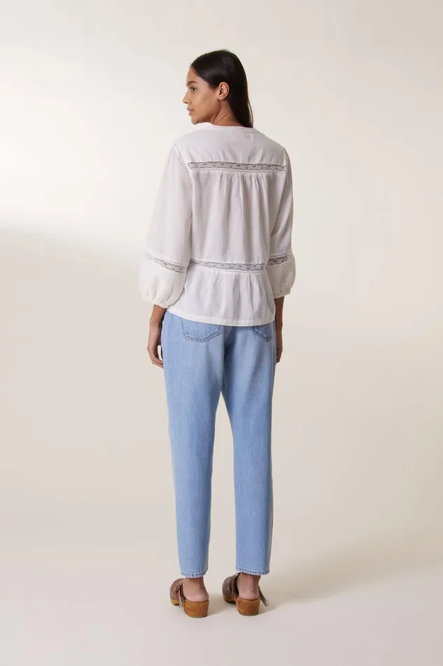 Pants and Jeans Women Leon and Harper Edgara Pl2 Jeans Bleach