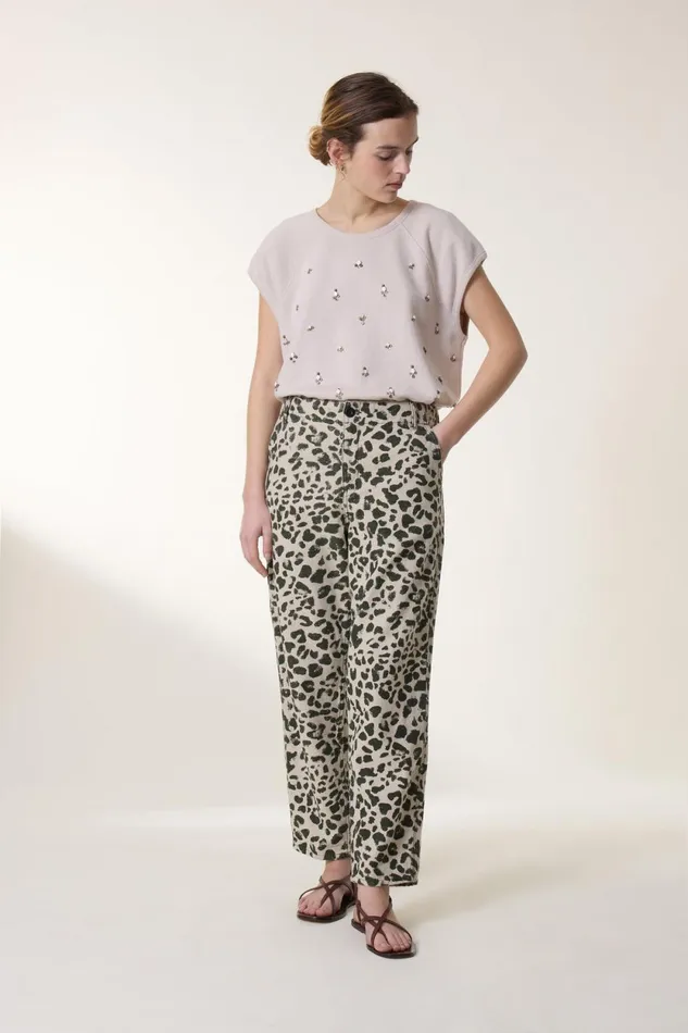 Pants and Jeans Women Leon and Harper Pantalon Armina Safar Natural