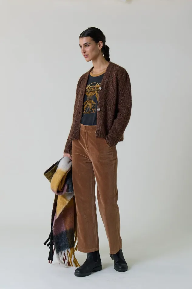Pants and Jeans Women Leon and Harper Papou Pln Ah23 Trousers Mustard