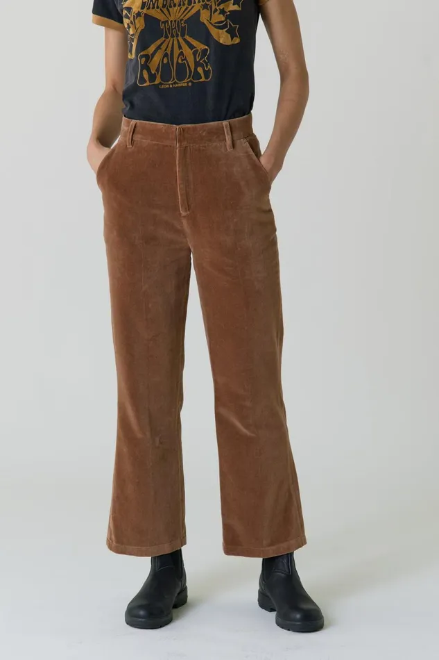 Pants and Jeans Women Leon and Harper Papou Pln Ah23 Trousers Mustard