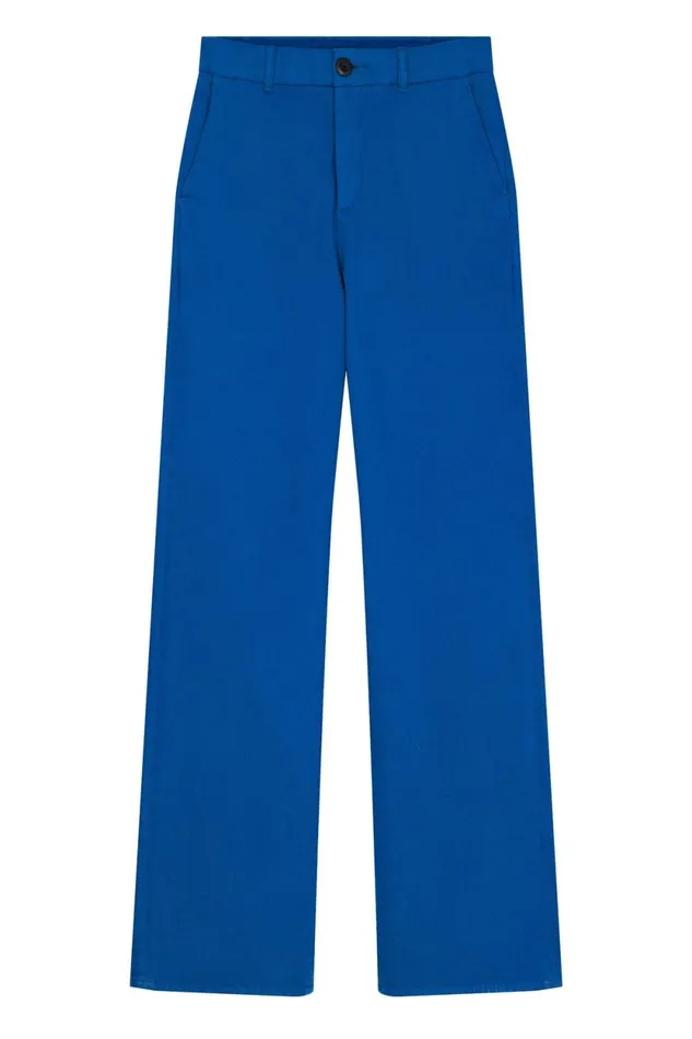 Pants and Jeans Women Leon and Harper Phil Plainy Trousers Blue