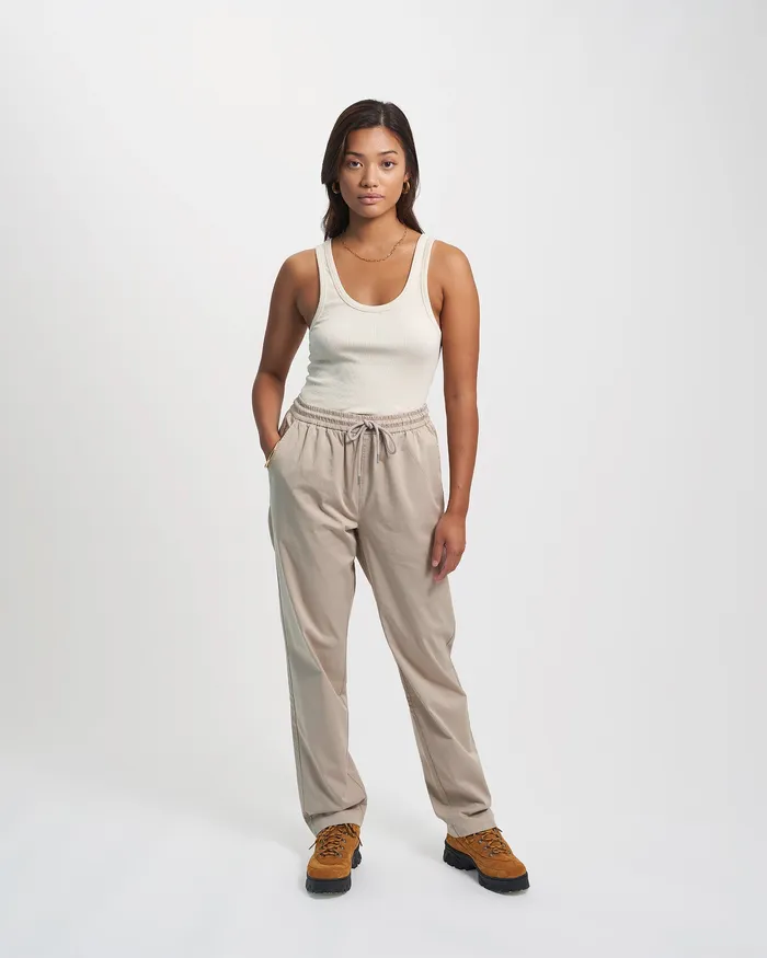 Pants Colorfulstandard Women Organic Twill Pants 8211 Pacific Blue