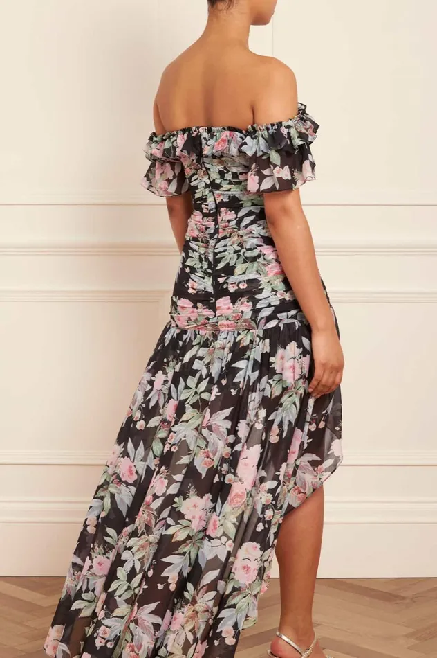 Paradise Garden Susie Chiffon HighLow Dress Black Women Needle and Thread Dresses