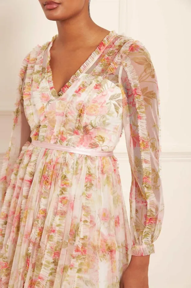 Peony Promise VNeck Gown Multi Women Needle and Thread Dresses