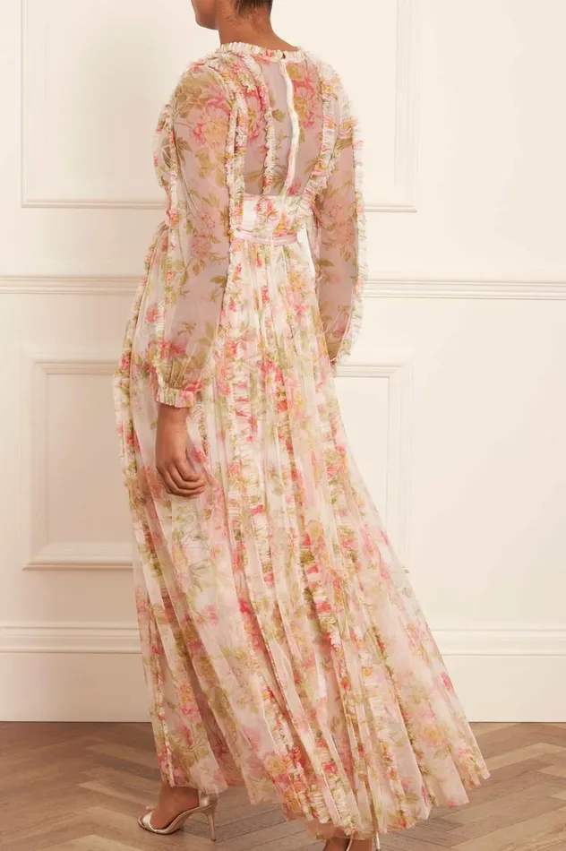 Peony Promise VNeck Gown Multi Women Needle and Thread Dresses