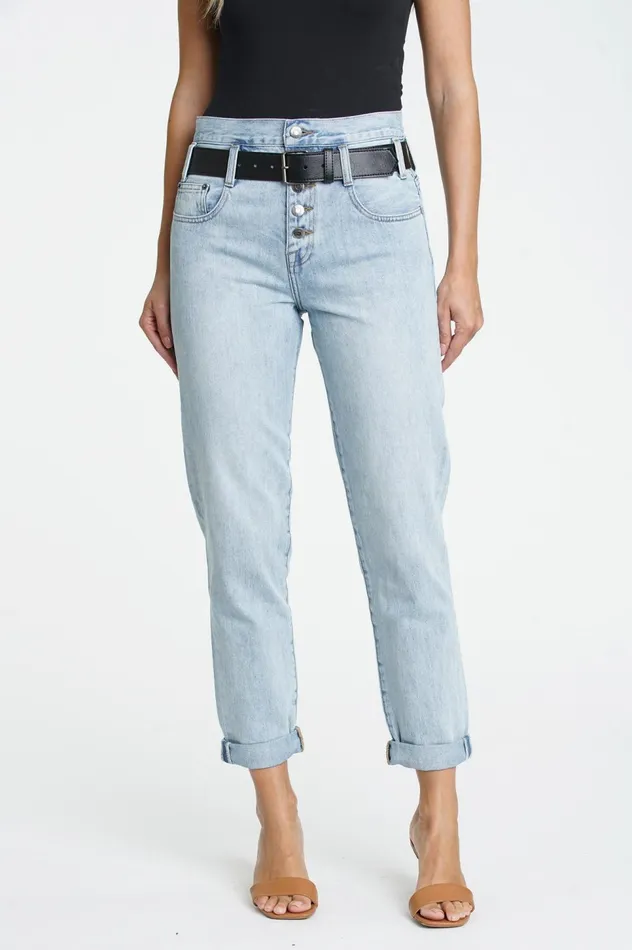 Pistola Denim Brie Belted Boyfriend 8211 Logan Women Denim