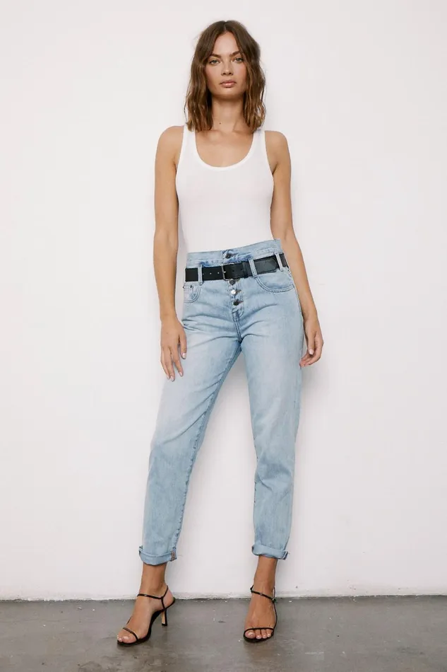Pistola Denim Brie Belted Boyfriend 8211 Logan Women Denim