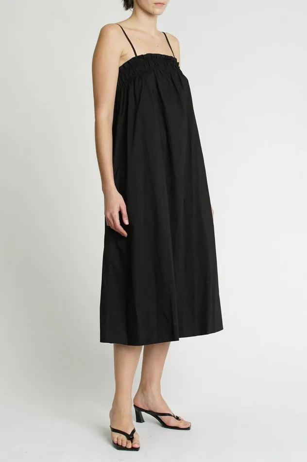 Pistola Denim Farrah Ruffle Top Dress 8211 Noir Women Jumpsuits and Dresses