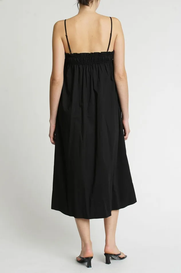 Pistola Denim Farrah Ruffle Top Dress 8211 Noir Women Jumpsuits and Dresses