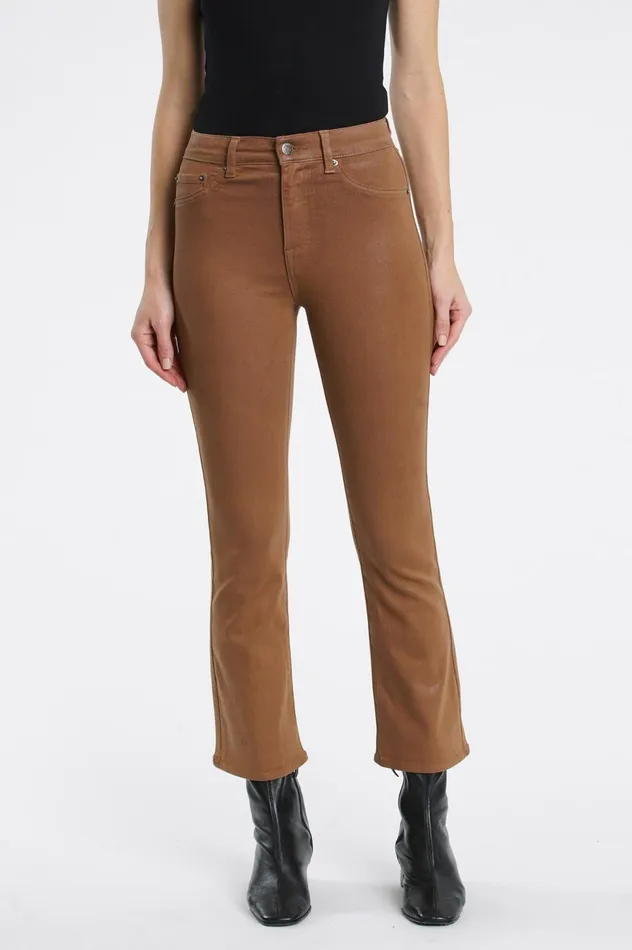 Pistola Denim Lennon High Rise Cropped Boot 8211 Coated Cognac Women Denim