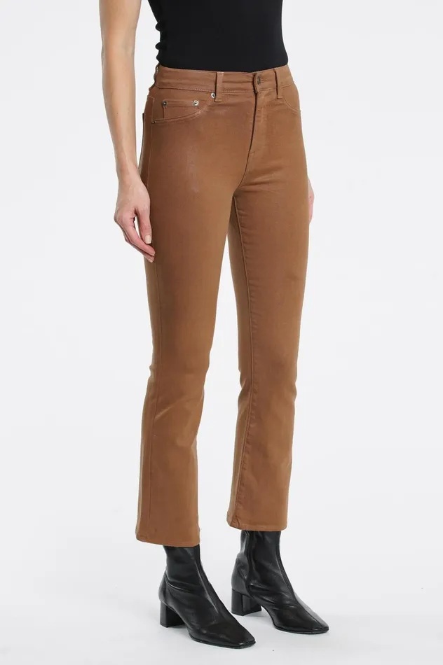 Pistola Denim Lennon High Rise Cropped Boot 8211 Coated Cognac Women Denim