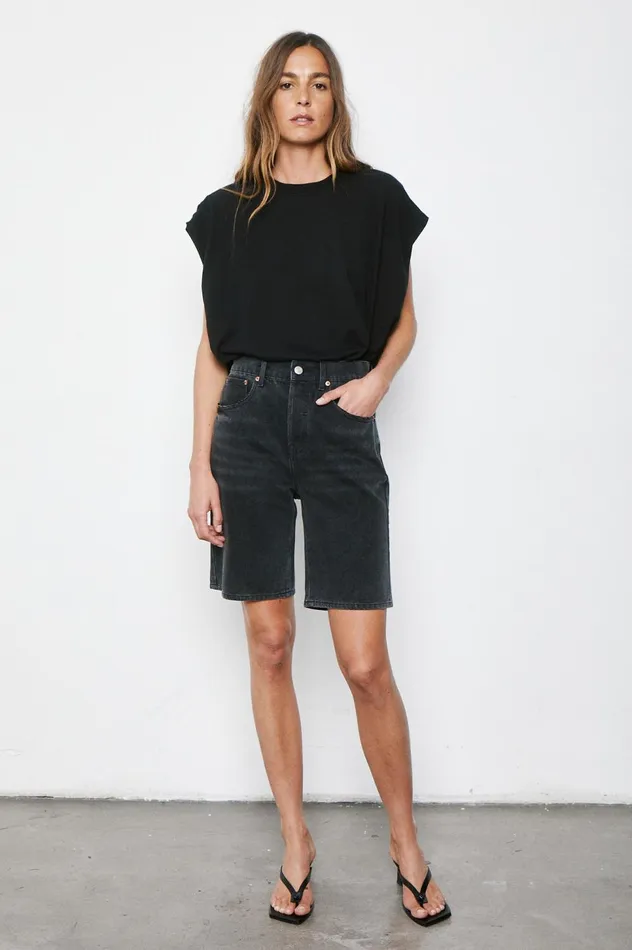 Pistola Denim Trina Muscle Tee 8211 Black Women Tops