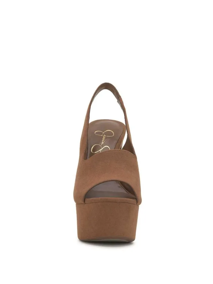Platforms Shoes Jessica Simpson Devalyn Slingback Platform Sandal In Tobacco