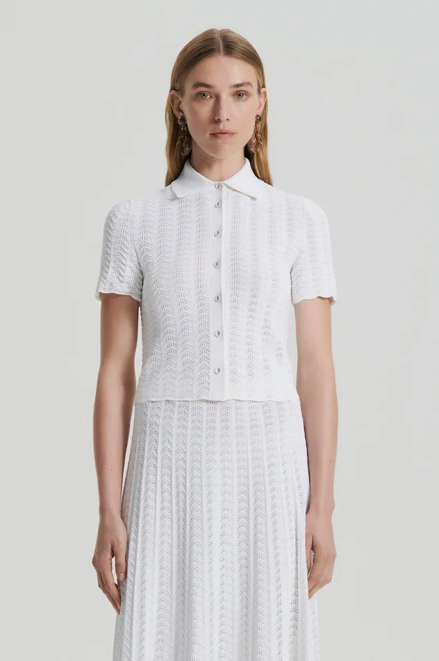 PLEAT LACE SHIRT WHITE Women Skirts Scanlan Theodore