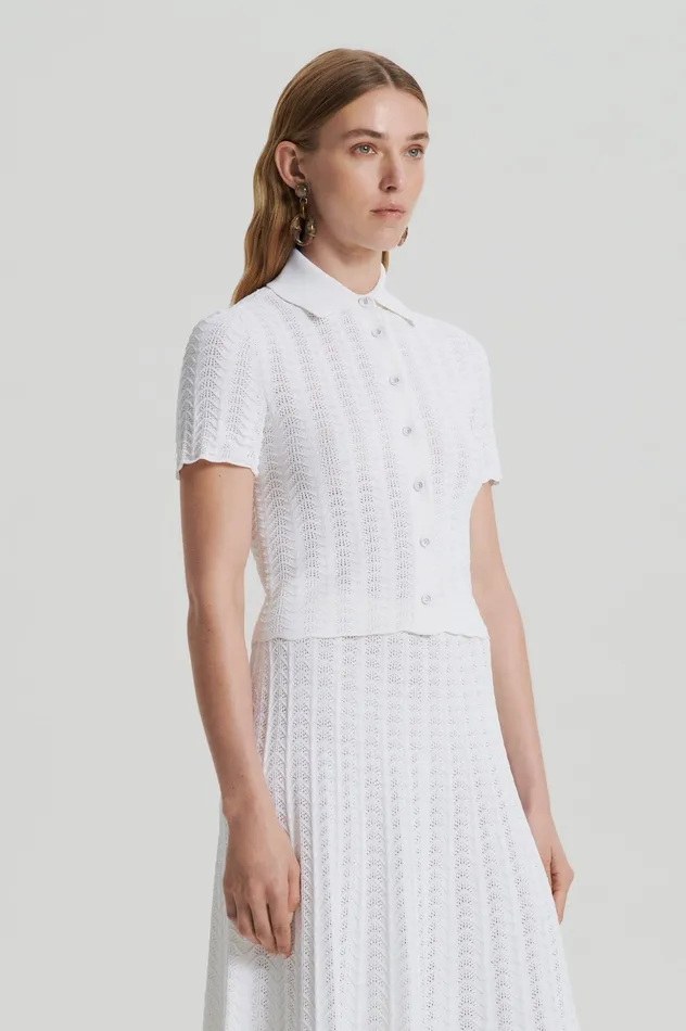 PLEAT LACE SHIRT WHITE Women Skirts Scanlan Theodore
