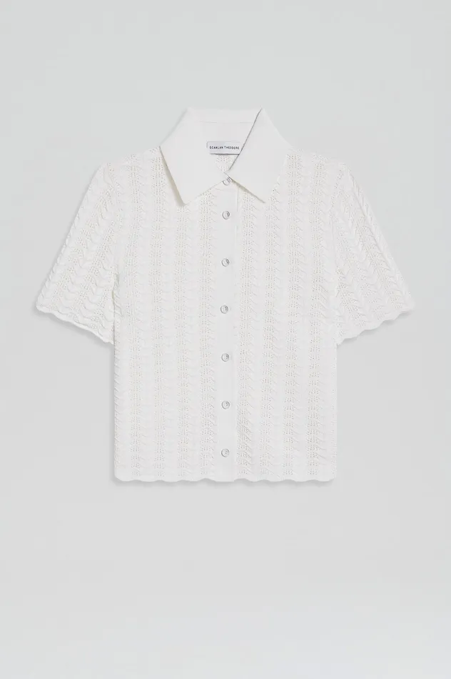 PLEAT LACE SHIRT WHITE Women Skirts Scanlan Theodore