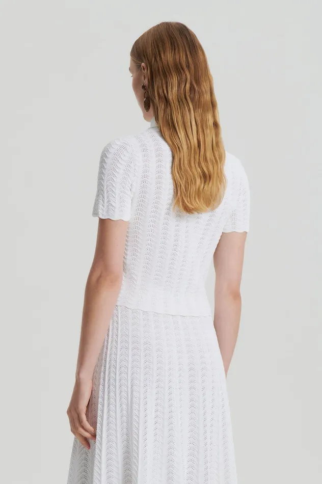 PLEAT LACE SHIRT WHITE Women Skirts Scanlan Theodore