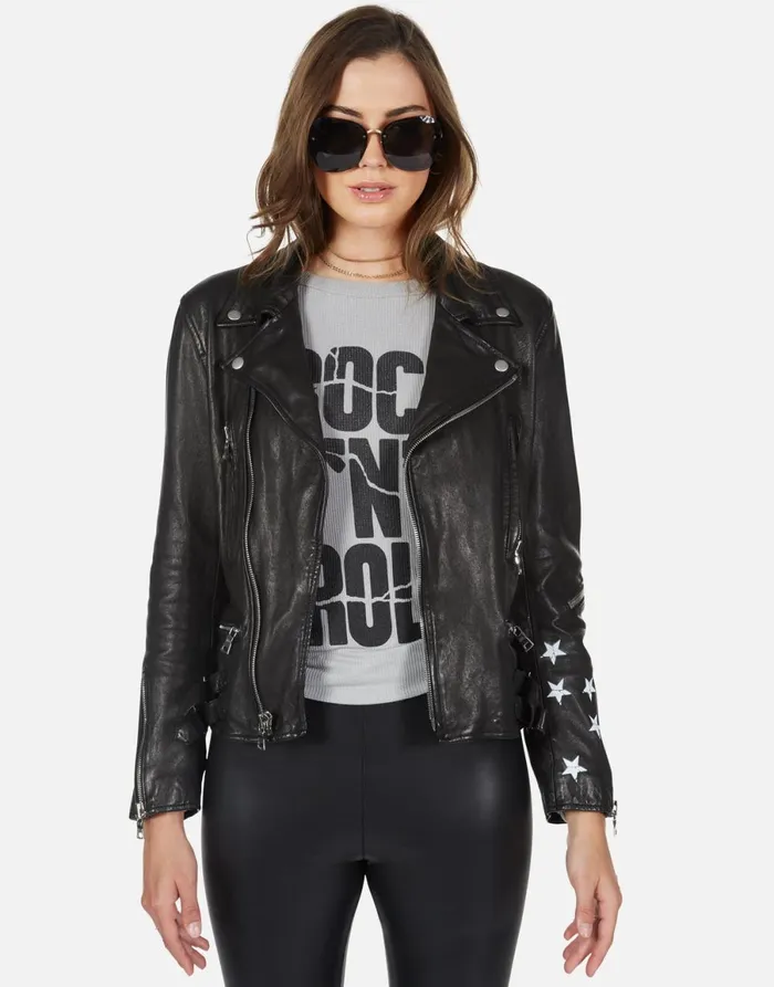 Posey Cracked RnR Spray Black Women039s Lauren Moshi Jackets