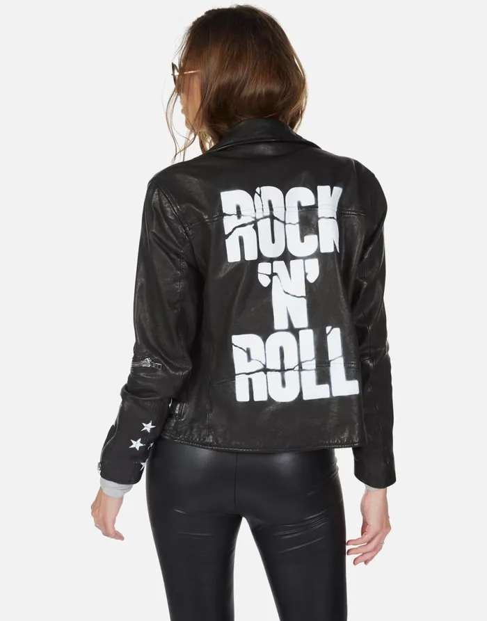 Posey Cracked RnR Spray Black Women039s Lauren Moshi Jackets
