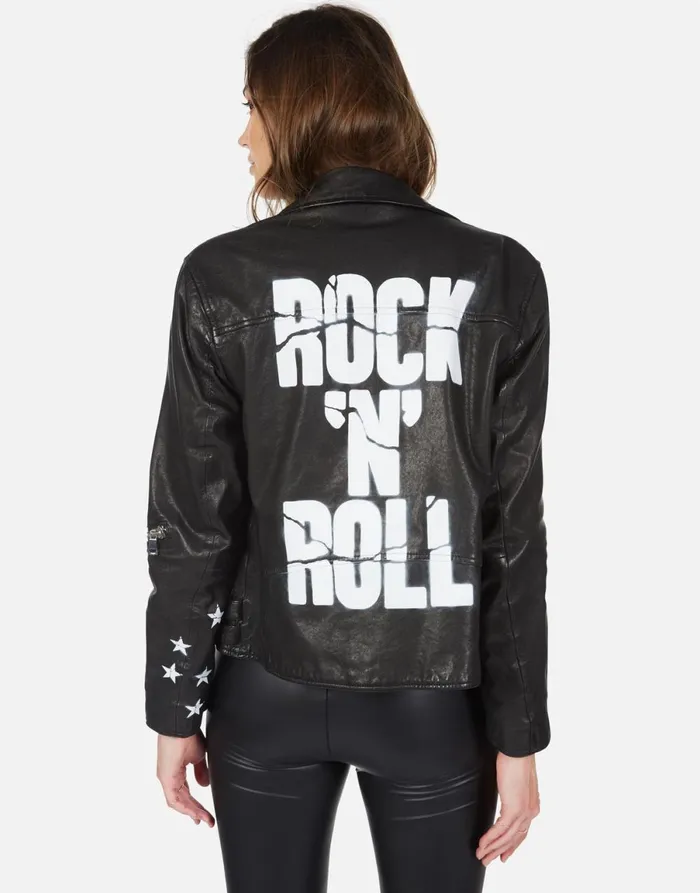 Posey Cracked RnR Spray Black Women039s Lauren Moshi Jackets