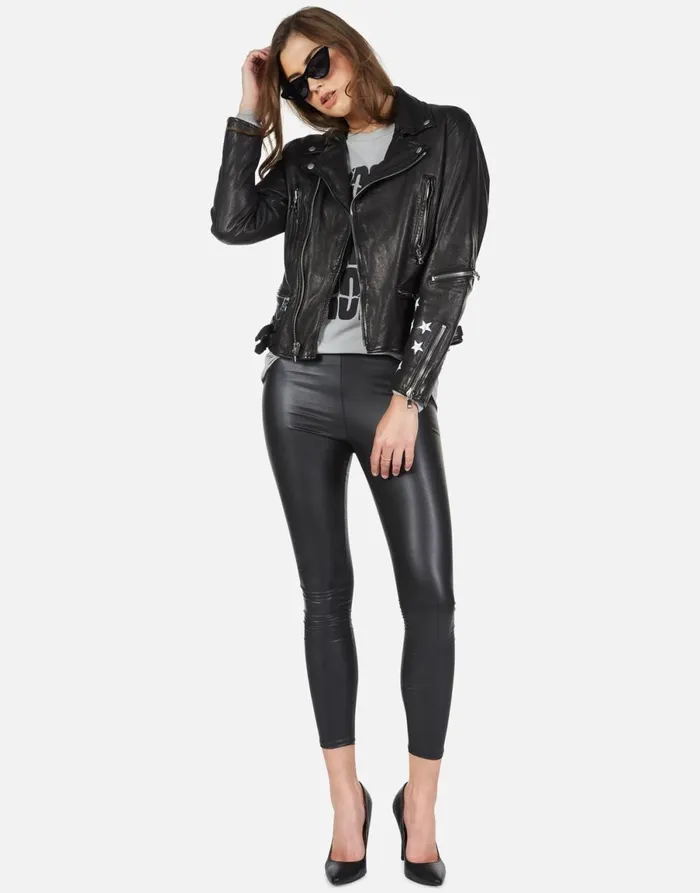 Posey Cracked RnR Spray Black Women039s Lauren Moshi Jackets