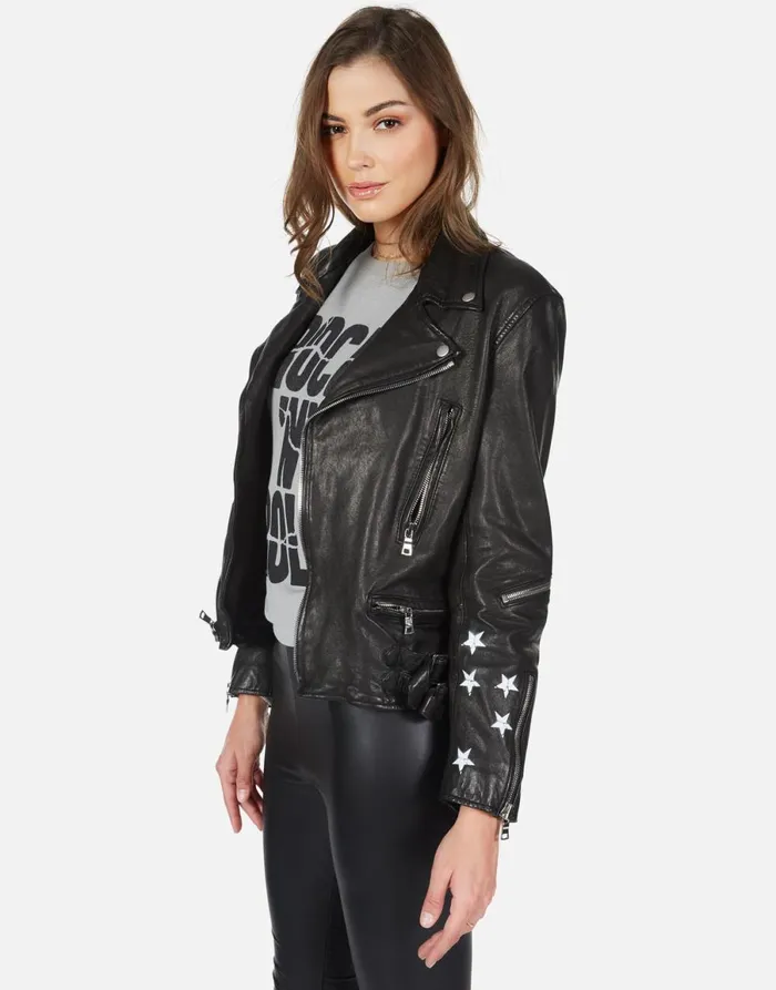Posey Cracked RnR Spray Black Women039s Lauren Moshi Jackets