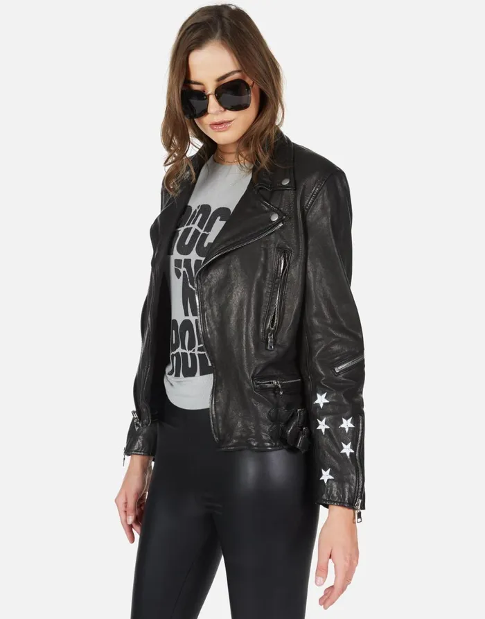 Posey Cracked RnR Spray Black Women039s Lauren Moshi Jackets