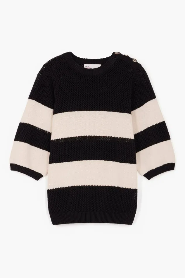 Pulls and Vests Women Leon and Harper Maan Mix Jumper Black