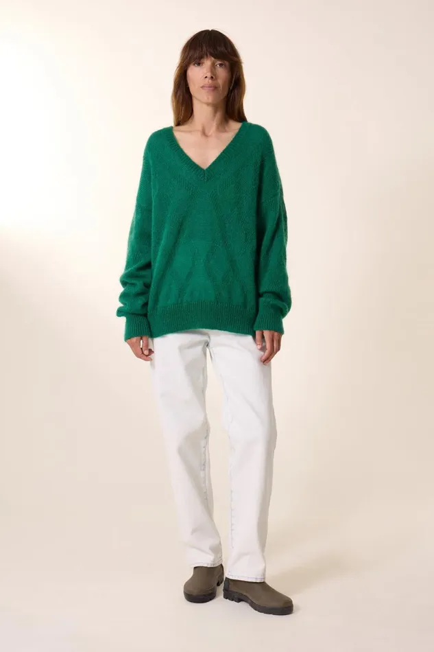 Pulls and Vests Women Leon and Harper Malili Pln Jumper Green