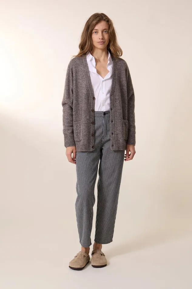 Pulls and Vests Women Leon and Harper Monaco Chn Cardigan Grey